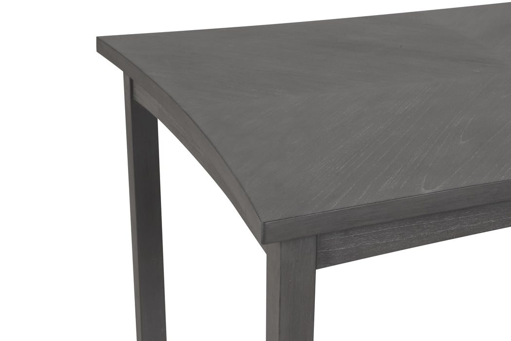 FLAIR  60" DINING TABLE & 4 CHAIRS (5 PC SET)-GRAY