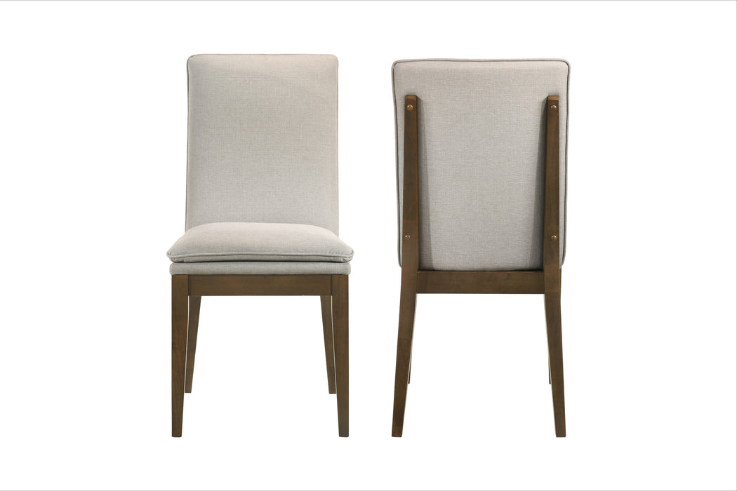 MAGGIE DINING CHAIR W/NATURAL CUSHION-WALNUT