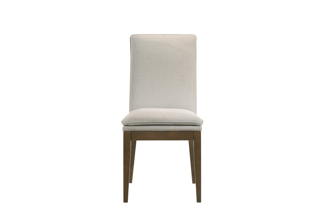 MAGGIE DINING CHAIR W/NATURAL CUSHION-WALNUT