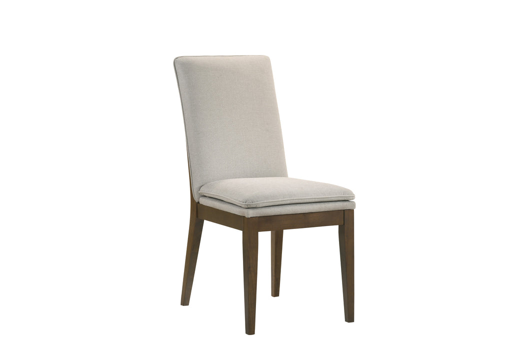 MAGGIE DINING CHAIR W/NATURAL CUSHION-WALNUT