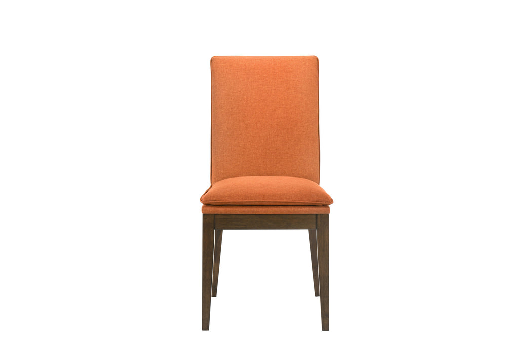 MAGGIE DINING CHAIR W/TERRA COTTA CUSHION-WALNUT