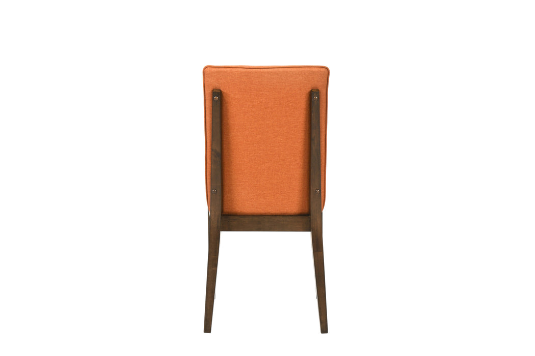 MAGGIE DINING CHAIR W/TERRA COTTA CUSHION-WALNUT