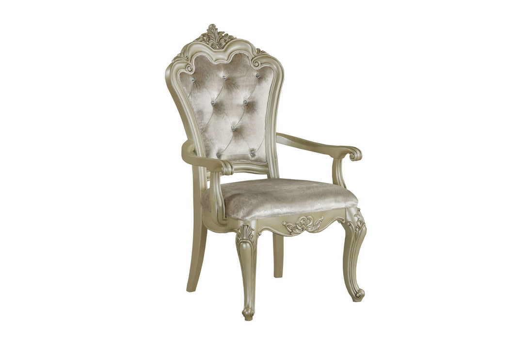 MONIQUE ARM CHAIR (2/CTN)-CHAMPAGNE