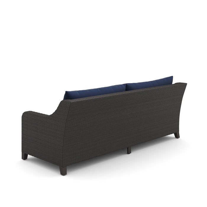 SKYE 2 PC SOFA AND SLAT TOP COFFEE TABLE SET-BLUE