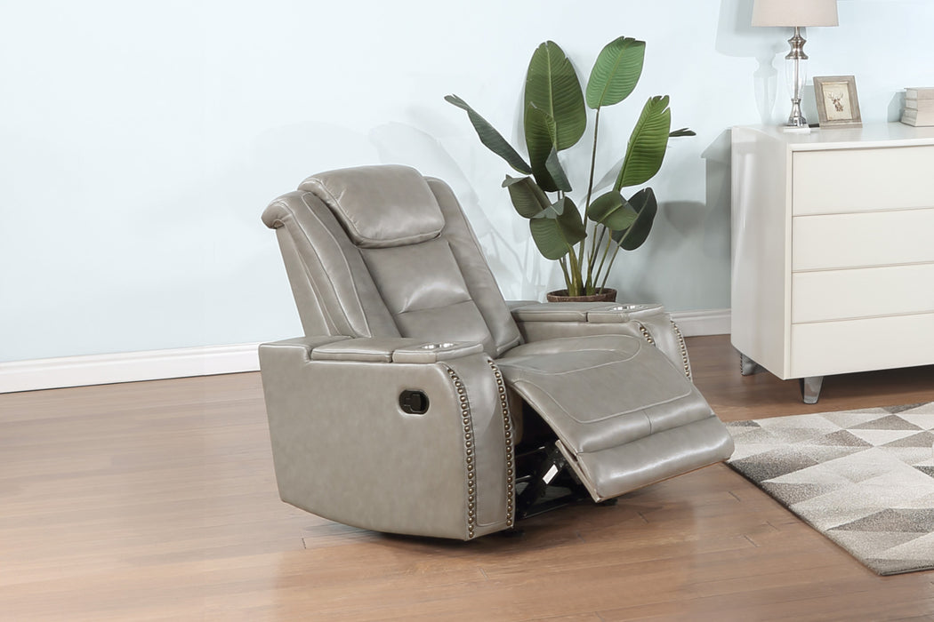 BRECKENRIDGE GLIDER RECLINER-LT GRAY