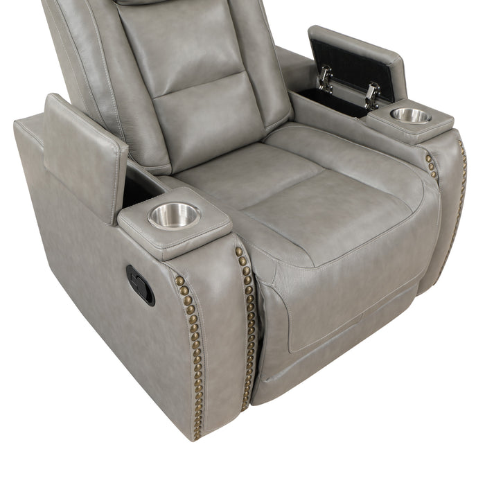 BRECKENRIDGE GLIDER RECLINER-LT GRAY