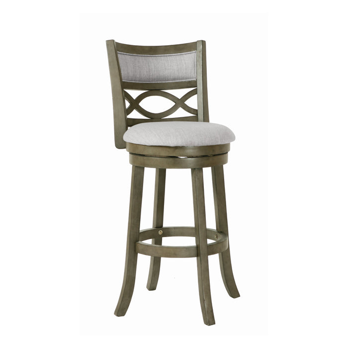 MANCHESTER 29" BAR STOOL W/FABRIC CUSHIONS-GRAY