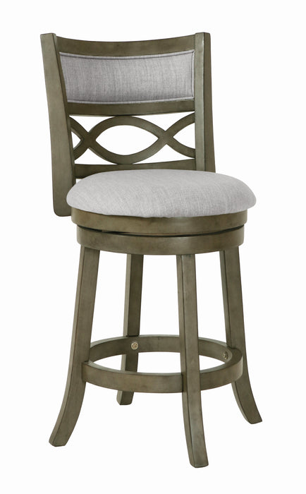 MANCHESTER 24" COUNTER STOOL W/FABRIC CUSHIONS-GRAY