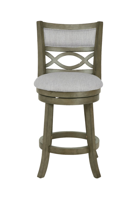 MANCHESTER 24" COUNTER STOOL W/FABRIC CUSHIONS-GRAY