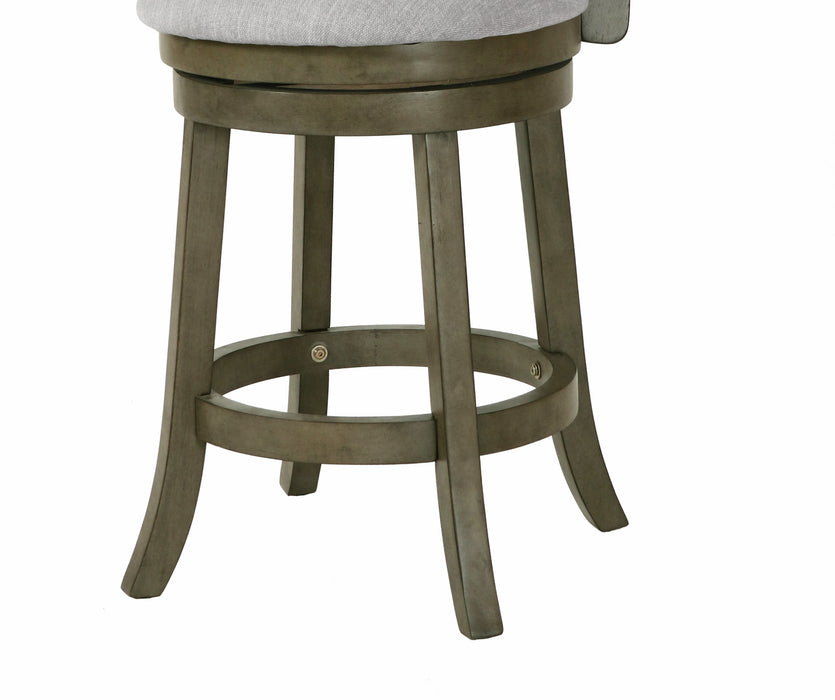 MANCHESTER 24" COUNTER STOOL W/FABRIC CUSHIONS-GRAY