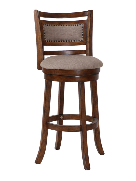 ABERDEEN 29" BAR STOOL W/FABRIC CUSHIONS-BROWN