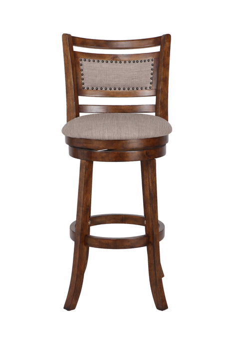 ABERDEEN 29" BAR STOOL W/FABRIC CUSHIONS-BROWN