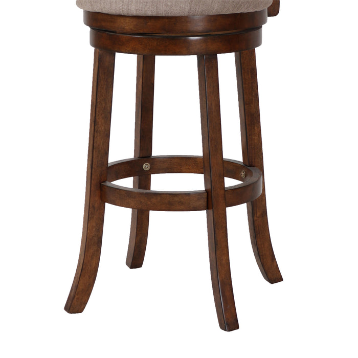 ABERDEEN 29" BAR STOOL W/FABRIC CUSHIONS-BROWN