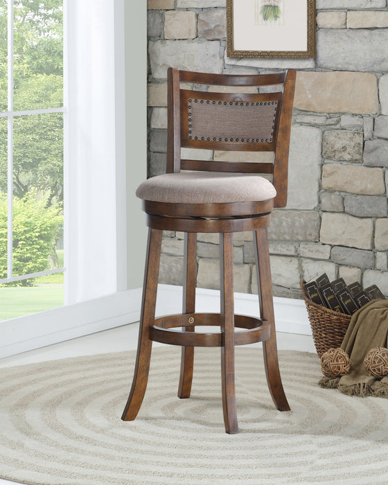 ABERDEEN 29" BAR STOOL W/FABRIC CUSHIONS-BROWN