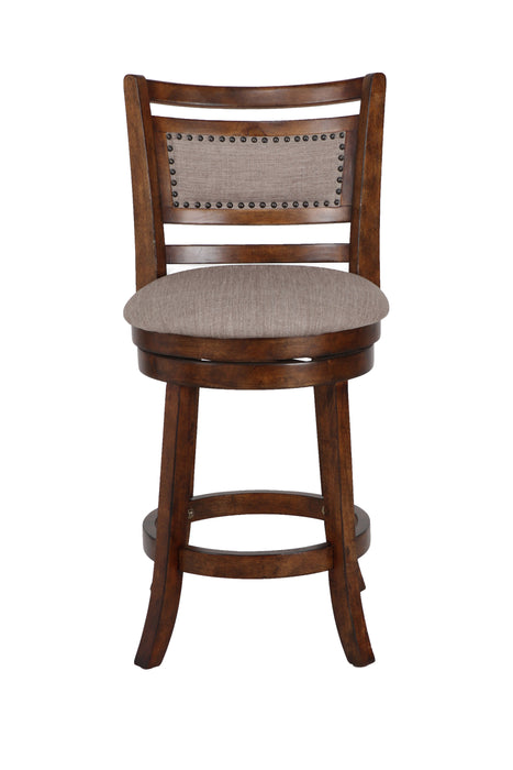 ABERDEEN 24" COUNTER STOOL W/FABRIC CUSHIONS-BROWN