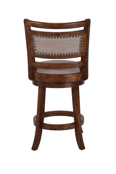 ABERDEEN 24" COUNTER STOOL W/FABRIC CUSHIONS-BROWN