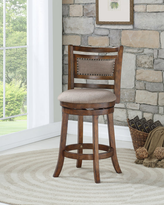 ABERDEEN 24" COUNTER STOOL W/FABRIC CUSHIONS-BROWN