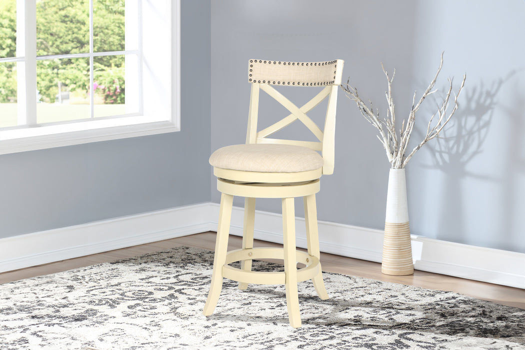 YORK 24" COUNTER STOOL-WHITE