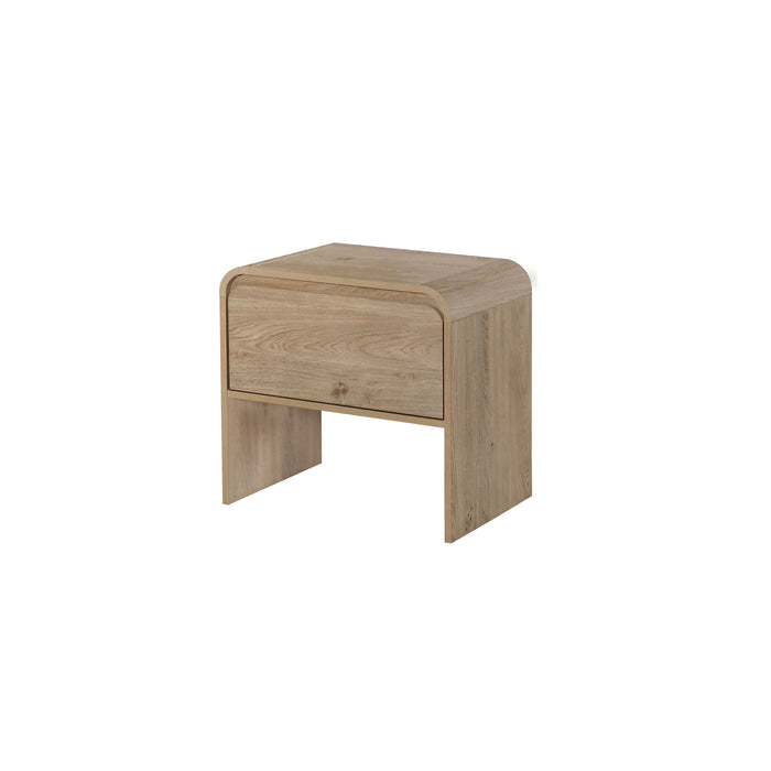 MARA ONE DRAWER END TABLE / BEDSIDE TABLE-NATURAL