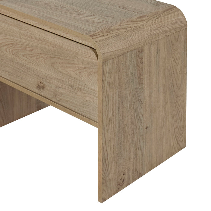 MARA ONE DRAWER END TABLE / BEDSIDE TABLE-NATURAL