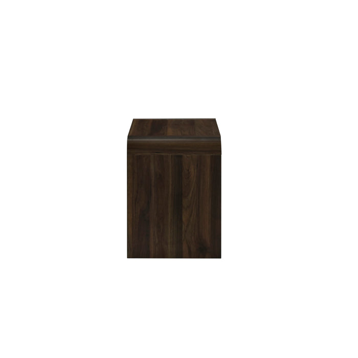 MARA ONE DRAWER END TABLE / BEDSIDE TABLE-WALNUT