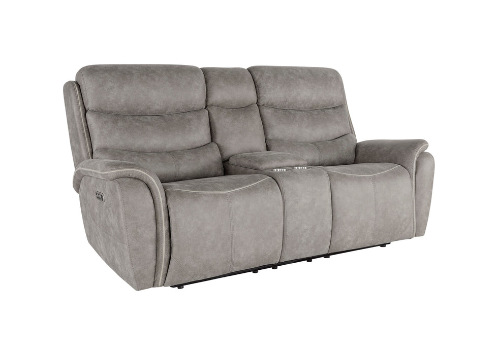 KAMARI CONSOLE LOVESEAT W/PWR HR & FR-GRAY