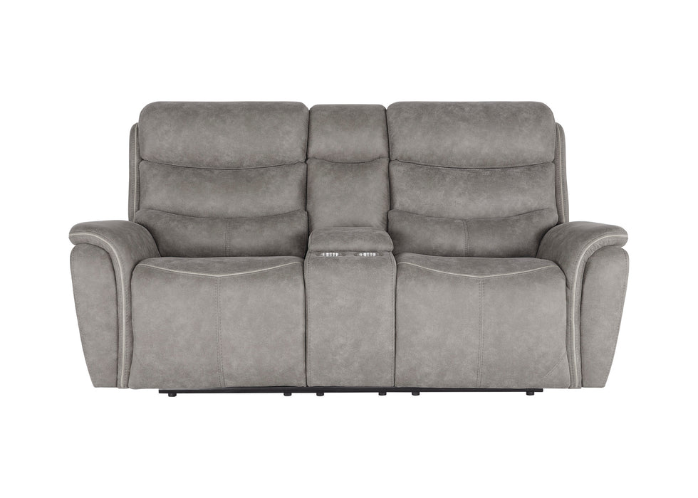 KAMARI CONSOLE LOVESEAT W/PWR HR & FR-GRAY