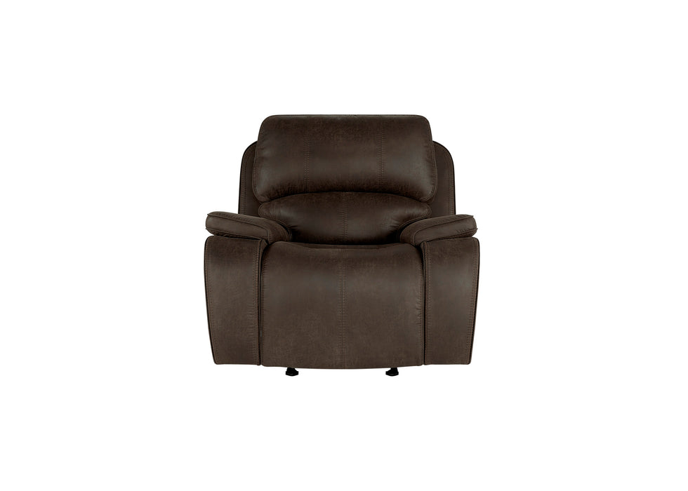 BROOKINGS GLIDER RECLINER W/PWR HR & FR-BROWN