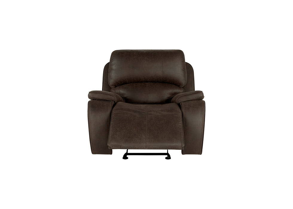 BROOKINGS GLIDER RECLINER W/PWR HR & FR-BROWN