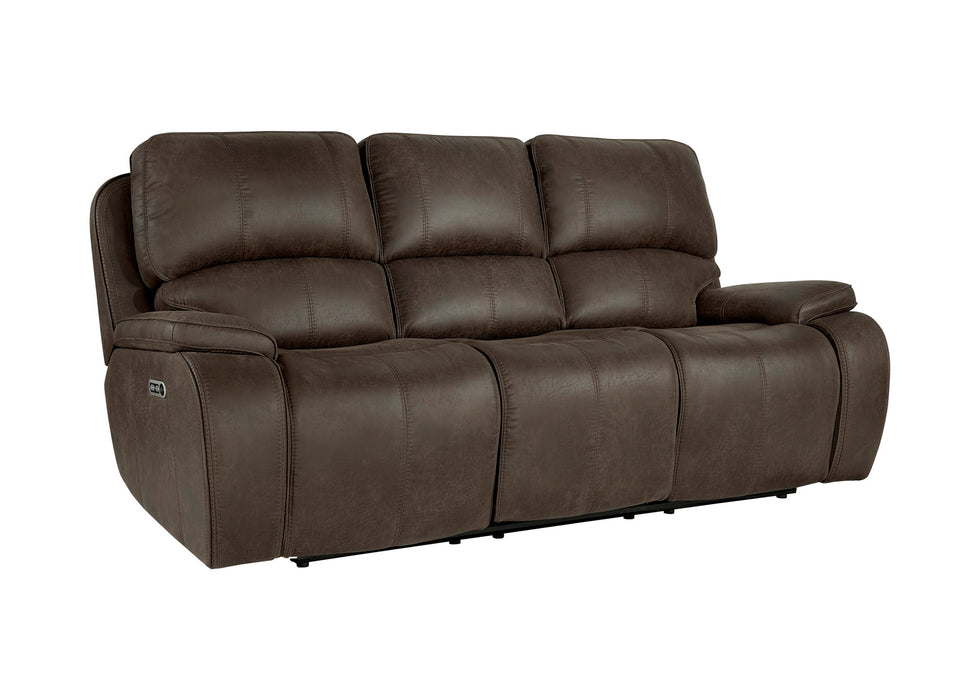 BROOKINGS  SOFA W/PWR HR & FR-BROWN