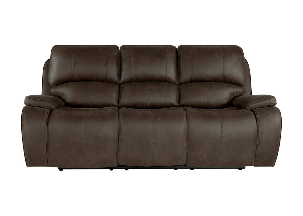 BROOKINGS  SOFA W/PWR HR & FR-BROWN