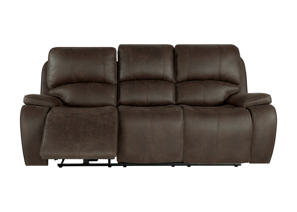 BROOKINGS  SOFA W/PWR HR & FR-BROWN