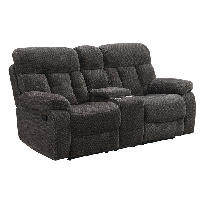 BRAVO CONSOLE LOVESEAT W/ DUAL RECLINERS-CHARCOAL