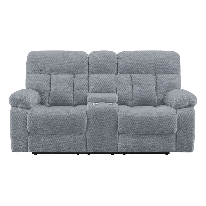 BRAVO CONSOLE LOVESEAT W/ DUAL RECLINERS-STONE