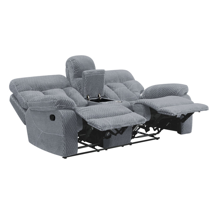 BRAVO CONSOLE LOVESEAT W/ DUAL RECLINERS-STONE