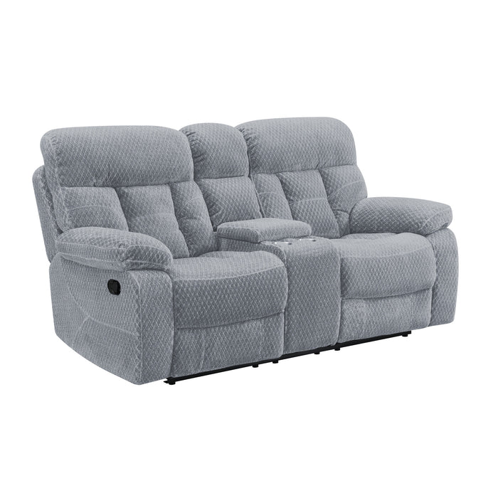 BRAVO CONSOLE LOVESEAT W/ DUAL RECLINERS-STONE