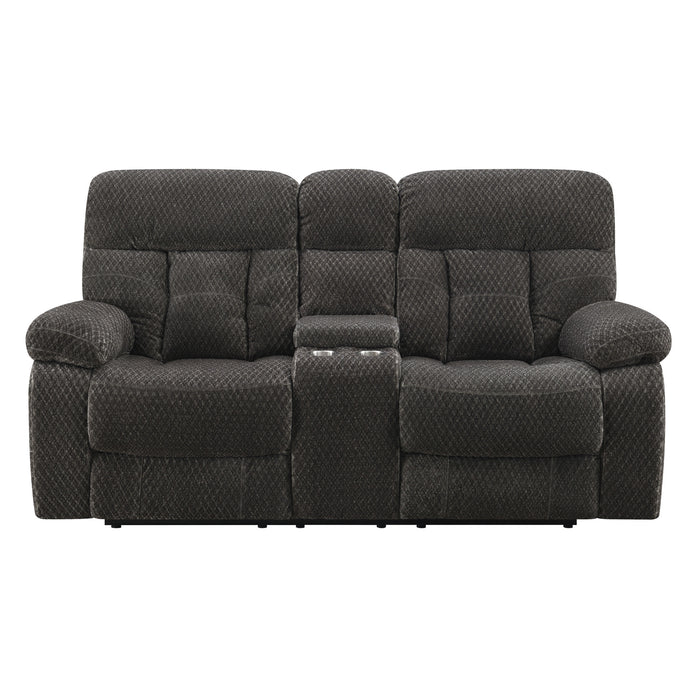 BRAVO CONSOLE LOVESEAT W/ PWR FR-CHARCOAL