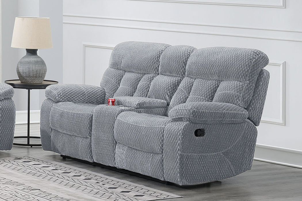 BRAVO CONSOLE LOVESEAT W/ DUAL RECLINERS-STONE