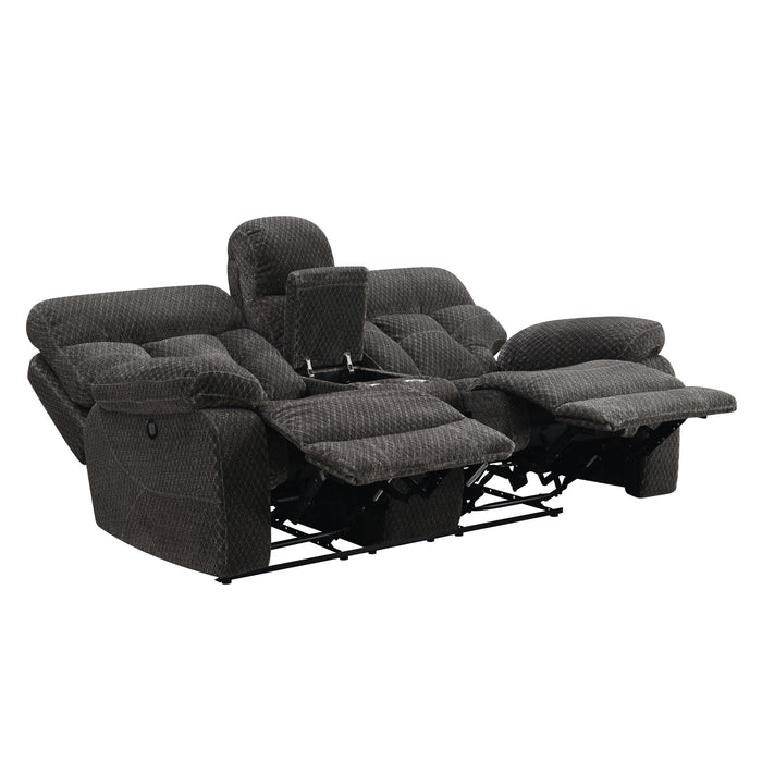 BRAVO CONSOLE LOVESEAT W/ PWR FR-CHARCOAL