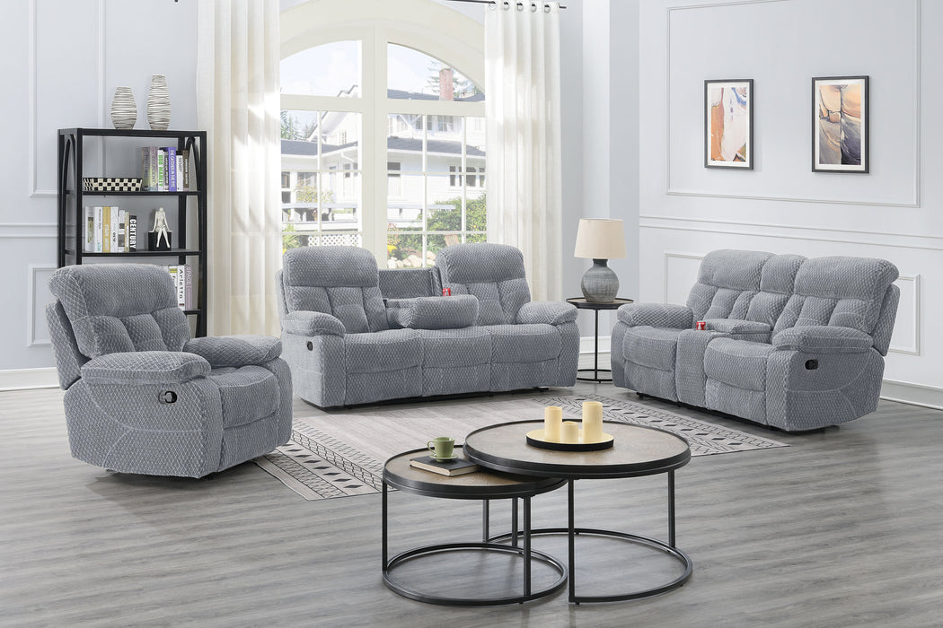 BRAVO CONSOLE LOVESEAT W/ DUAL RECLINERS-STONE