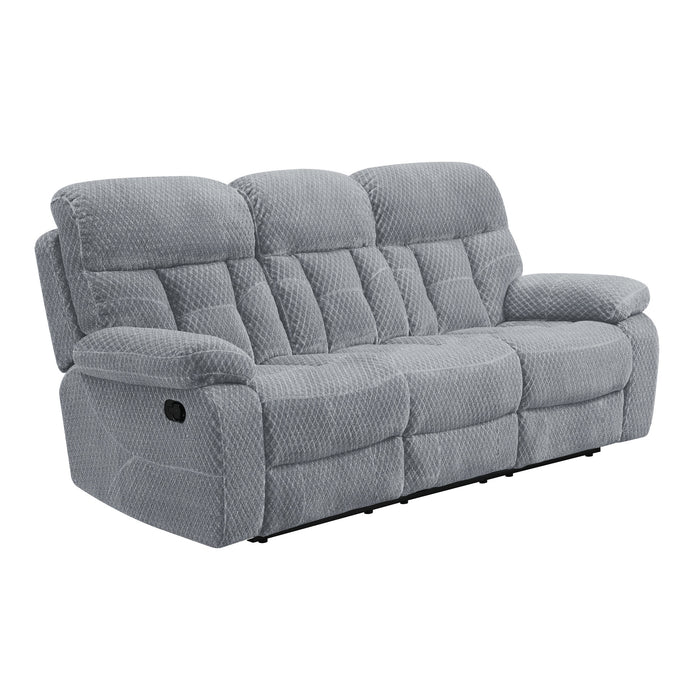 BRAVO SOFA W/DUAL RECLINER-STONE