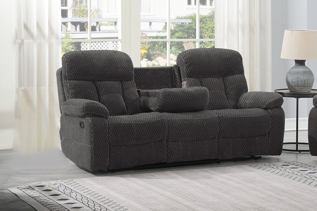 BRAVO SOFA W/DUAL RECLINER-CHARCOAL