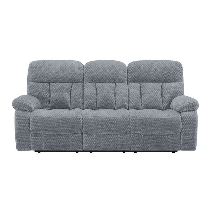 BRAVO SOFA W/DUAL RECLINER-STONE