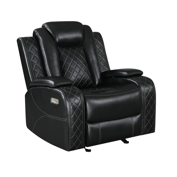 ORION GLIDER RECLINER W/ PWR FR & HR-BLACK