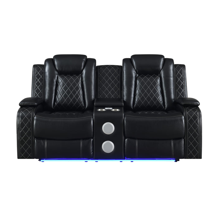 ORION CONSOLE LOVESEAT W/ PWR FR & HR-BLACK