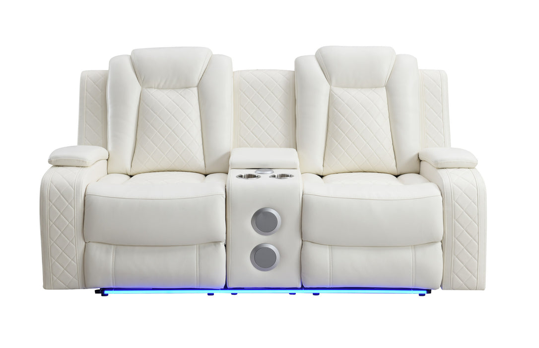 ORION CONSOLE LOVESEAT W/ PWR FR & HR-WHITE