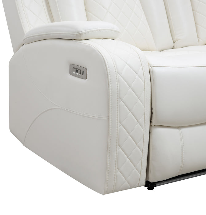 ORION CONSOLE LOVESEAT W/ PWR FR & HR-WHITE