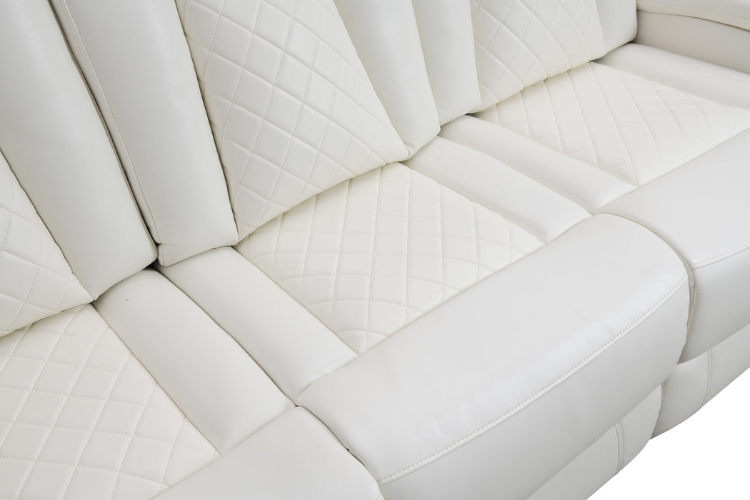 ORION SOFA W/DUAL RECLINER-WHITE