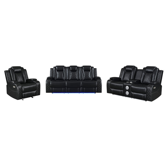 ORION SOFA  W/ PWR FR & HR-BLACK