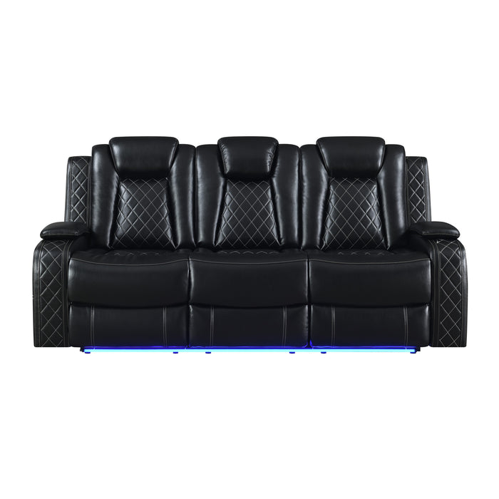 ORION SOFA  W/ PWR FR & HR-BLACK